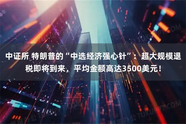 中证所 特朗普的“中选经济强心针”：超大规模退税即将到来，平均金额高达3500美元！